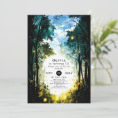 Boho Dream Woodland Birthday Einladung (Stehend Vorderseite)