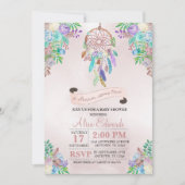 Boho Dreamcatcher Baby Shower Einladung (Vorderseite)