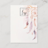 Boho Dreamcatcher Blank Juwelier Logo Display Visitenkarte (Vorderseite)