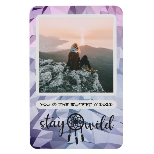 Boho Dreamcatcher Bleibe Wild Foto Magnet (Vertikal)