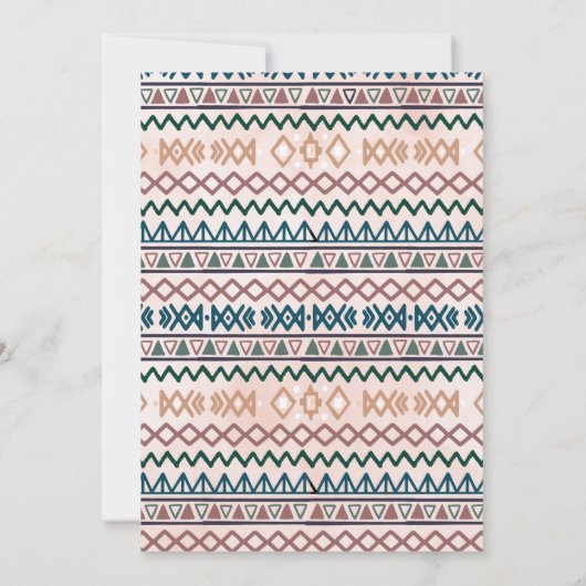 Boho Dreamcatcher Blue Baby Dusche Einladung (Rückseite)