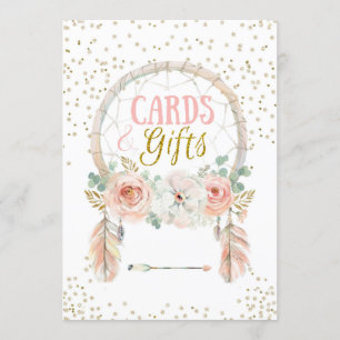 Boho Dreamcatcher Cards Geschenke Sign 12x18" Einladung