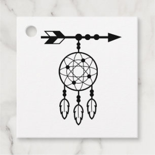 Boho Dreamcatcher Danke Tribal Hochzeit Schwarz Geschenkanhänger