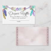 Boho Dreamcatcher Diaper Raffle Enclosure Card Begleitkarte (Vorne/Hinten)