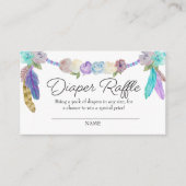 Boho Dreamcatcher Diaper Raffle Enclosure Card Begleitkarte (Vorderseite)