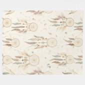Boho Dreamcatcher Fleece Blanket | Ethereal (Vorderseite (Horizontal))