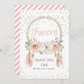 Boho Dreamcatcher Fvor Sign 12x18" Einladung (Vorne/Hinten)