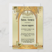 Boho Dreamcatcher Gold Bridal Dusche Einladung (Vorderseite)