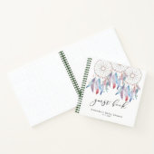 Boho Dreamcatcher Guest Book Modern Baby Shower Notizblock (Innenseite)