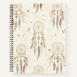 Boho Dreamcatcher Journal | Ätherische Federn Notizblock