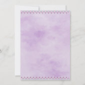 Boho Dreamcatcher Lila Bridal Dusche Einladung (Rückseite)