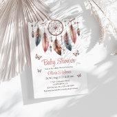 Boho Dreamcatcher mit Butterflies Babydusche Einladung