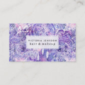 Boho dreamcatcher rosa lila Mit Blumenwatercolor Visitenkarte (Vorderseite)