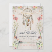 Boho Dreamcatcher speichert Datumskarten ohne Foto Save The Date (Vorderseite)
