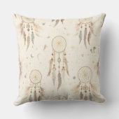 Boho Dreamcatcher Throw Pillow | Ethereal Feather Kissen (Rückseite)