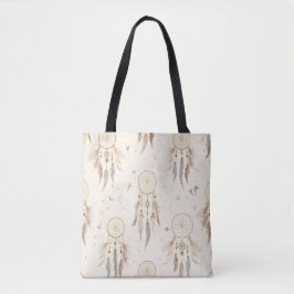 Boho Dreamcatcher Tote Bag | Ethereal Feathers Tasche