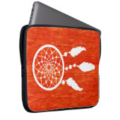 Boho Dreamcatcher vibrierende Orange Laptopschutzhülle (Vorne Rechts)