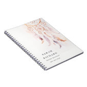 Boho Dreamcatcher Watercolor Lilac Blush Peach Notizblock (Rechte Seite)