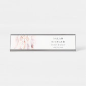 Boho Dreamcatcher Watercolor Lilac Blush Peach Schreibtischnamensplakette (Vorderseite )