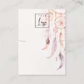 Boho Dreamcatcher Watercolor-Netzklassenbildschirm Visitenkarte (Vorderseite)