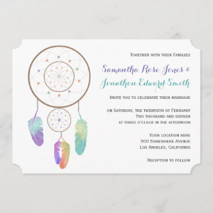 Boho Dreamcatcher Wedding Einladung