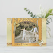 Boho Dreamcatcher Wedding Foto Liebe Dankkarte Dankeskarte (Stehend Vorderseite)