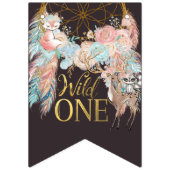 Boho Dreamcatcher Wild One Birthday Party Wimpelkette (Erste Fahne)
