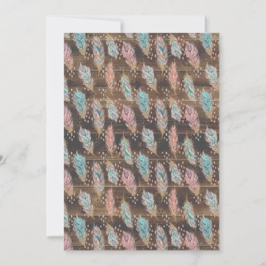 Boho Dreamcatcher Wild One Geburtstag Einladung (Rückseite)