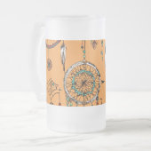 Boho Dreamer Design Mattglas Bierglas (Vorderseite Links)