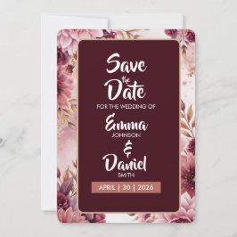 Boho Dreams Floral Elegance Karte zur Vorankündigu