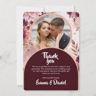Boho Dreams Florale Eleganz Hochzeits-Dankeskarten Dankeskarte