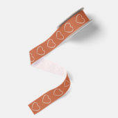 Boho Dreams Pampas Grass Hearts Ribbon Ripsband (Rückseite)