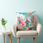 "Boho Dreamscape: Abstrakte Illustrationskissen" Kissen (Stuhl )