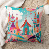 "Boho Dreamscape: Abstrakte Illustrationskissen" Kissen (Decke)