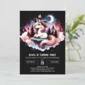 Boho Dreamy Horse Birthday Einladung (Stehend Vorderseite)