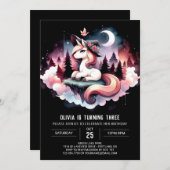 Boho Dreamy Horse Birthday Einladung (Vorne/Hinten)