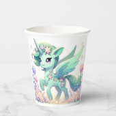 Boho Dreamy Unicorn Babydusche Pappbecher (Vorderseite)