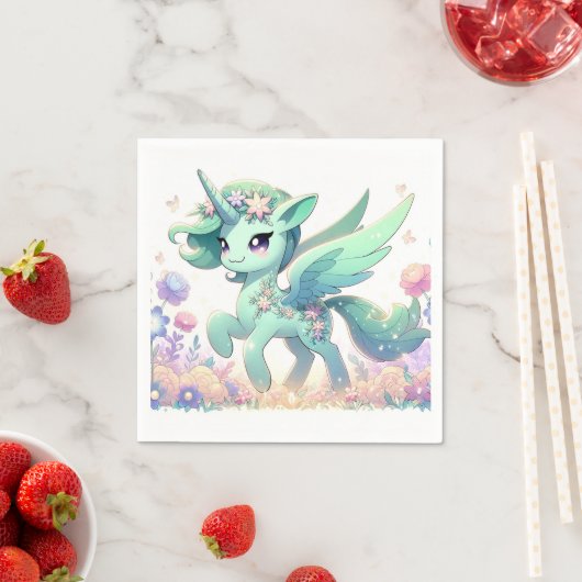 Boho Dreamy Unicorn Babydusche Serviette (Beispiel)