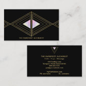 *~* Boho Dreiecke Sacred Geometry Alchemy Gold Visitenkarte (Vorne/Hinten)