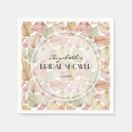 Boho Dried Blätter and Blume Brautparty Serviette