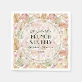 Boho Dried Blätter and Blume Brautparty Serviette (Vorderseite)