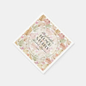 Boho Dried Blätter and Blume Brautparty Serviette (Ecke)