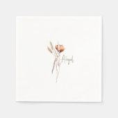 Boho Dried Botanical Shower Personalisiert Serviette (Vorderseite)