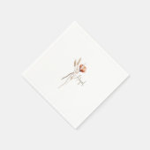 Boho Dried Botanical Shower Personalisiert Serviette (Ecke)