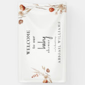 Boho Dried Floral Baby Shower Banner (Vertikal)