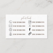 Boho Dried Floral Business Card Visitenkarte (Rückseite)