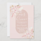 Boho Dried Floral Quinceanera Einladung (Vorderseite)