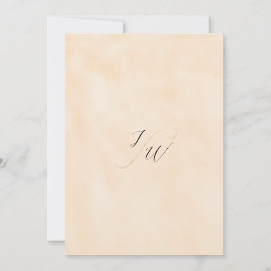 Boho Dried Floral Wedding Einladung (Rückseite)