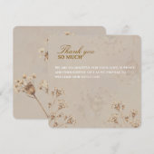 Boho Dried Flower Baby Shower Card Dankeskarte (Vorne/Hinten)