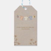 Boho Dried Flower Baby Shower Invitation Geschenkanhänger (Vorderseite)